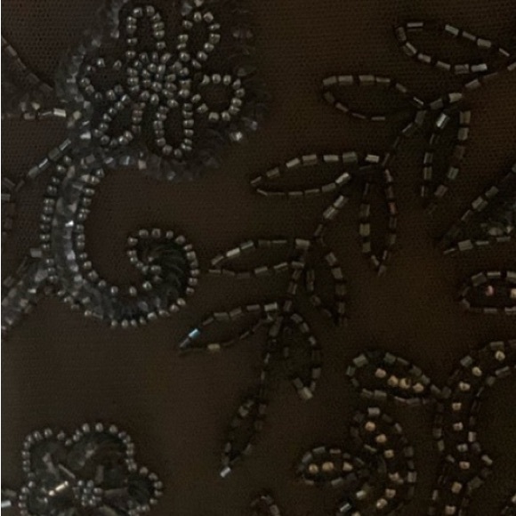 BHLDN Easton 2 | XS Charcoal Gray Allover Sequins Embellished Midi Formal Gown - Picture 3 of 5